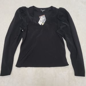 Express - XXS - Black V Neck Top